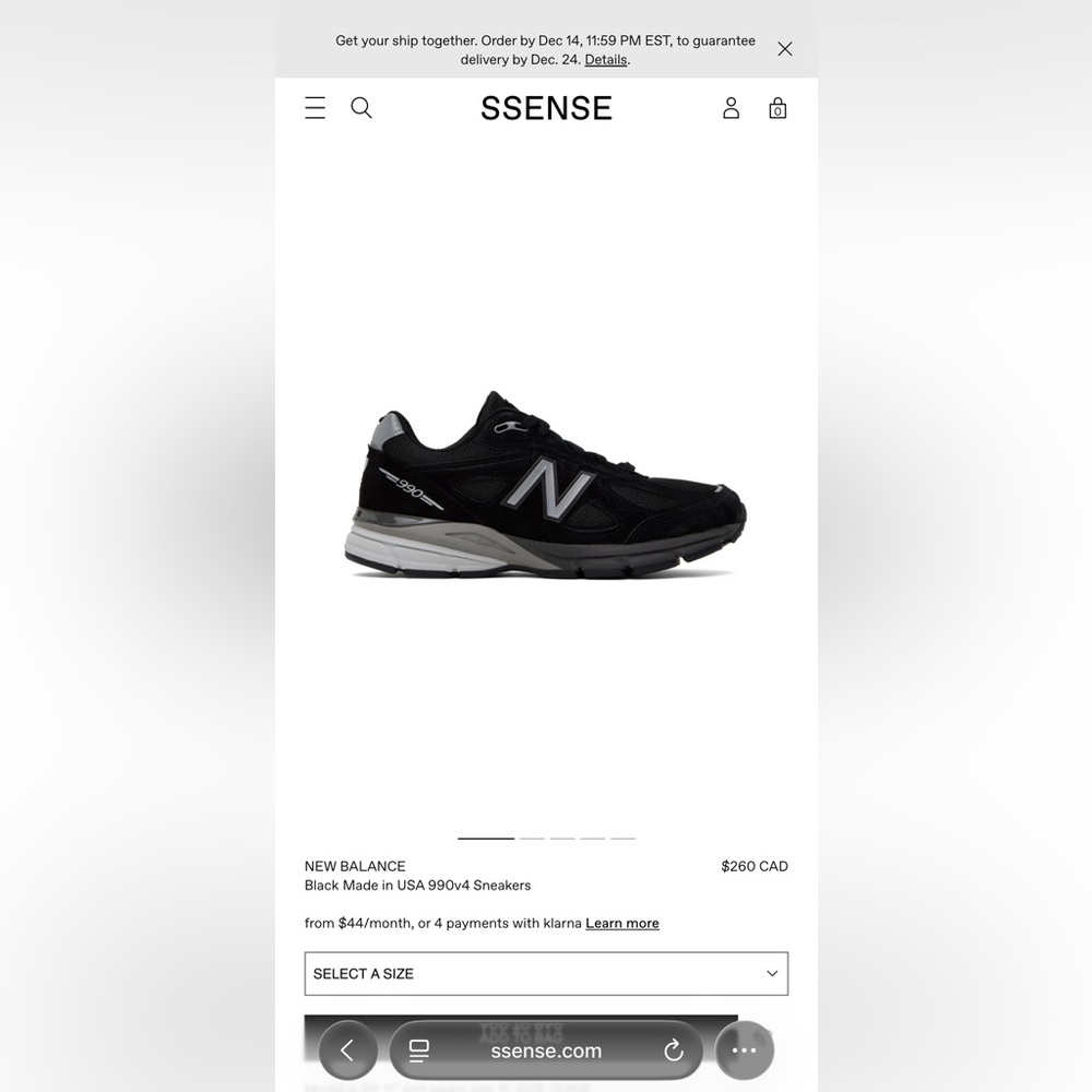 NEW BALANCE Made in USA 990 V4 Sneakers